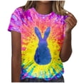 thumbnail image 1 of Tops de Cuello Redondo para las Mujeres de Moda Suelto Casual Impreso Camiseta de Manga Corta Tops Sueltos Casuales para las Mujeres, 1 of 5