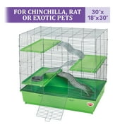 Kaytee Multi-Level Exotics Habitat for Pet Chinchillas, Rats, and Other Exotic Small Animals, 30x18 Inches