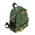 thumbnail image 2 of FORMRS School Backpack with Front Zippered Pocket 12" Student Travel Daypack, Yellow Christmas Gingerbread, 2 of 6