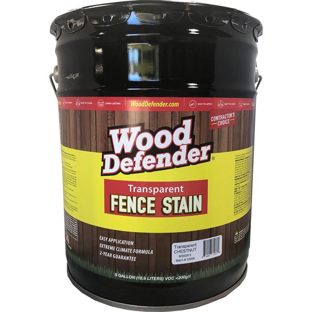 Wood Defender Transparent Fence Stain CHESTNUT 5gal