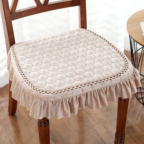 Xiao Hua Cojín grueso y cómodo para jardín, terraza, hogar, cocina, oficina, 43 x 45 cm (beige)