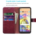 thumbnail image 3 of Galaxy A21 Case, Samsung Galaxy A21 US Version Wallet Case, Tekcoo Premium [RFID Blocking] Cash ID Credit Card Slots Holder Carrying Vegan Leather Folio Flip Cover Cases [Wine Red], 3 of 7