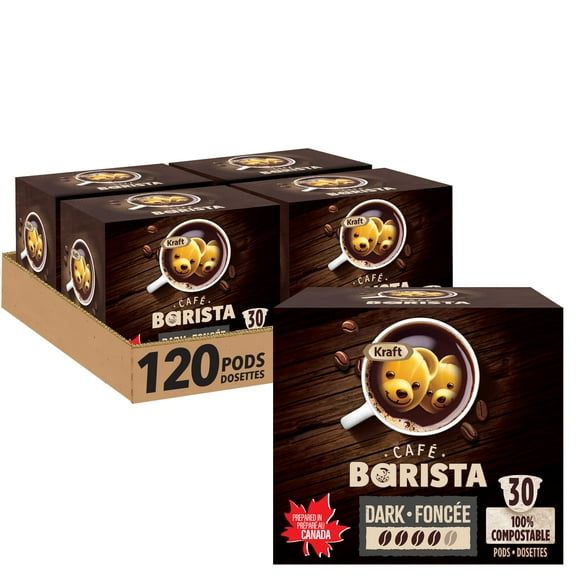 Kraft Café Barista Dark Roast Coffee Keurig K-Cup Pods, 4 ct Case