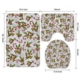 thumbnail image 3 of White Christmas Candy Cane Pattern Bathroom Rugs Sets 3 Piece,Toilet Cover Set,Absorbent Non Slip Bathroom Mats Sets with U-Shaped Contour Rug Toilet Rug Set, 3 of 5