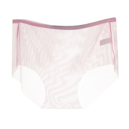

Panties For Women Full Transparent Crotch Low Waist Underwear Seamless Mesh Large Underwear
