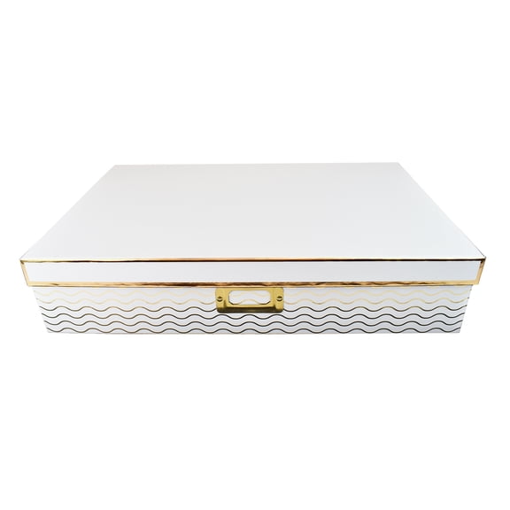 Large Gold Waves Document Box by Ashland  - Spring Home Decor