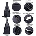 thumbnail image 3 of BULLCAPTAIN Leather Men Sling Bag Casual Crossbody Chest Bags Travel Daypack, 3 of 8