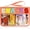 Snack-Orange, variant on Snack Bag for Travel - Clear Chenille Varsity Letter Flat Pouch with Zipper, 12.2×8.46 inch Waterproof Clear Nylon Preppy Patch Makeup Cosmetic tote Bags for Women Girls