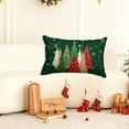 thumbnail image 6 of Cinvoph 20"x12" Christmas Plush Pillow Cover Decorative Tree Throw Pillow Cases for Winter Xmas New Year, Soft Cushion Covers for Couch Sofa Bed Living Room Party Home Decoration Green, 6 of 6