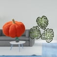 thumbnail image 2 of 4 Sets Pumpkin Pillow Palm Leaves Wall Art Plush Wood Material for Family Bedroom Lounge Area Decor, 2 of 8
