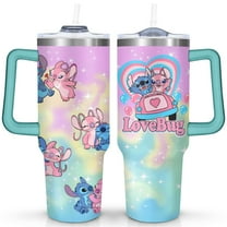 40oz Cartoon Movie Stainless Steel Tumbler with Lid and Straw,Spill Proof Cartoon Travel Cup for Cartoon Lovers Double Wall Vacuum Insulated Coffee Mug with Handle Greenish-blue