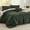 01 - Olive Green, variant on Beige Oversized Queen Comforter Set - 4 Pieces Pinch Pleat Bed Set, Down Alternative Bedding Sets for All Season, 1 Comforter, 2 Pillowcases, 1 Decorative Pillow