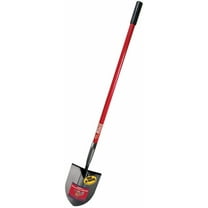 Bully Tools 82515 14-Gauge Round Point Shovel with Fiberglass Long Handle