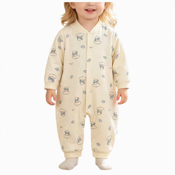 Newborn Baby Girl Fall Clothes Letter Embroidery Long Sleeve Romper Winter Jumpsuit