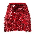 thumbnail image 5 of Sparkle Mini Skirt Women Sequin Mid Waist Skirts Stretchy Bodycon Sexy Glitter Party Dress, 5 of 6