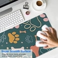 thumbnail image 4 of Long Mouse Pads for Desk,Paw Prints and Bones Desk Mats on Top Of Desks, Desk Mouse Pad Extra Large with 3mm Non-Slip Base and Stitched Edge for Gaming,Office,Work,Home 31.5"x11.8", 4 of 6