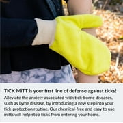 TiCK MiTT Yellow Tick Removal Glove for Humans & Pets - Safely Remove Ticks Effortlessly, Chemical-Free, Durable, Portable Tick Management Tool for Outdoor Adventures & Everyday Use