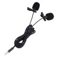 thumbnail image 1 of Microphone, 3.5mm Dual Head Microphone, Black Capacitor Microphone, Lapel Clip For Smartphone, 1 of 8