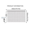thumbnail image 2 of Smart LED Curtain Lights 2x2m 400 LEDs RGB APP Bluetooth Control Color Changing DIY Music Sync Holiday Party Indoor Outdoor Decoration, 2 of 7