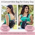 thumbnail image 3 of Kedzie Women's Neoprene Convertible Sling Bag with Adjustable Strap, Camel, 3 of 6