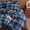 Blue, variant on 100% Cotton Plaid Duvet Cover Set Queen Size – Green Brown Vintage Grid Bedding Set with Zipper Closure, 3 Pcs Breathable and Soft Gingham Duvet Cover for All Seasons