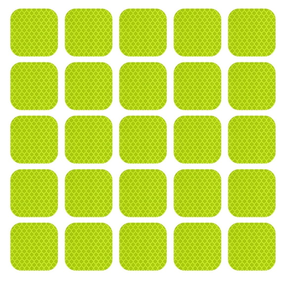 Uxcell Reflective Stickers, 30Pcs Square Reflective Sticker, Fluorescent Green