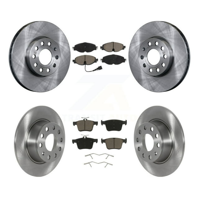 CMX Front Rear Disc Brake Rotors and Ceramic Pads Kit for Car Volkswagen Jetta Taos K8C-100739