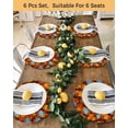 thumbnail image 4 of 15 Inch Round Placemats Set of 4, Blue Pumpkin Fall Non Slip Heat Insulation PP Table Mats, Thanksgiving Maple Leaves Autumn Washable Place Mats for Kitchen Dining Party Table Decor, 4 of 7