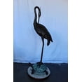 thumbnail image 5 of Nifao Blue Heron Perched on Turtle Outdoor Fountain Statue, Bronze Garden Water Feature Sculpture for Patio & Yard – Garden Outdoor Decor Sculpture, 21"L x 16"W x 64"H, 5 of 12