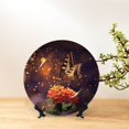 thumbnail image 6 of Kdxio Butterfly Sitting on a Flower Bone China Decorative Plate Ceramic Decorative Plate for Home Office Wall Stand Decorative Plates for Home Bedroom-6in, 6 of 6