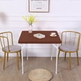 thumbnail image 3 of HSHDLDF JISEN Housse de Dessus de Table Carrée pour Cocktail en Spandex Ajustée Extensible, Couvre-Nappe, Capuchon 34x34 Pouces E-Brown, 3 of 6