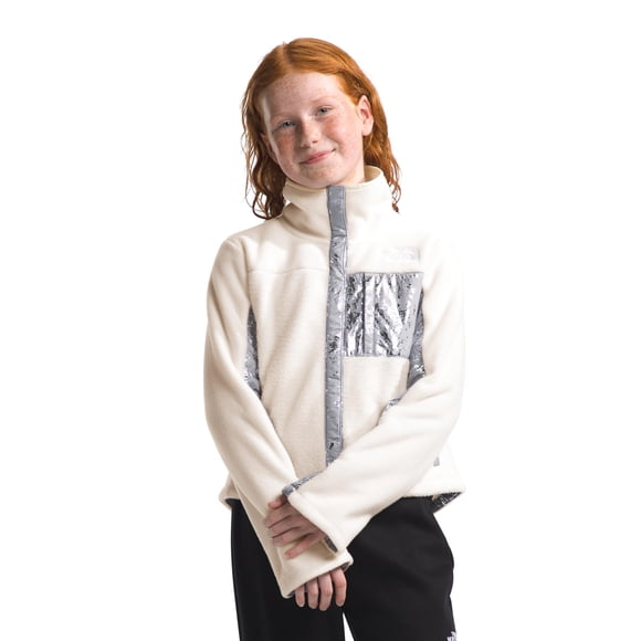 Chaqueta The North Face de forro polar para niñas Gardenia, color blanco