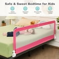 thumbnail image 5 of Barara King Bed Assist,Bed Grab Bar,Bedrail,71 Inch Extra Long Swing Down Bed Guardrail with Safety Straps-Pink, 5 of 9