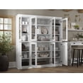 thumbnail image 4 of Palace Imports 100% Solid Wood Kitchen Pantry Storage Cabinet with Glass Doors and Adjustable Shelves, White, 4 of 4
