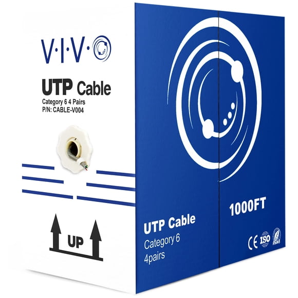 Cable Ethernet VIVO CABLE-V004 Cat6 23 AWG 305 m gris