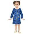 thumbnail image 5 of Bat Star Night Girls'long-sleeved dress Thickened A-dress Warm Dress Basic Shirt Party Dresses, 5 of 7