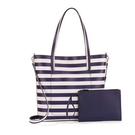 Leigh North South Reversible Tote with Pouch