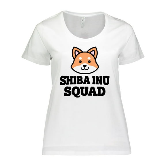 Inktastic Dog Shiba Inu Squad Women's Plus Size T-Shirt