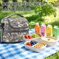 thumbnail image 6 of GYEUKHAM Double Decker Cooler Insulated Lunch Bag Large Tote for Boys, Girls, Men, Women, With Adjustable Strap,Digital Camo, 6 of 7