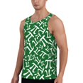 thumbnail image 2 of Workout Tank Tops for Men - Green Pi Symbol Print Quick Dry Sleeveless Muscle Shirts for Men with Running, 2 of 5