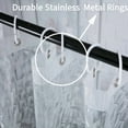 thumbnail image 2 of Gusaloo Semi-transparent Square Grid Shower Curtain Glitter Translucent Shower Curtain with Hooks, 72" x 72", 2 of 7