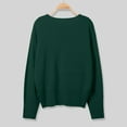 thumbnail image 6 of Womens Christmas Sweater New Crew Neck Long Sleeved Pullover for Relaxed Fit Cozy Fall Sweaters Green S, 6 of 9