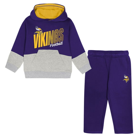 Toddler Outerstuff Purple Minnesota Vikings Lineman Fleece Hoodie & Pants Set