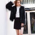 thumbnail image 4 of Kilaqueen Fleece Fur Jacket for Women Trendy Long Sleeve Spring Fall Cardigan Vintage Shaggy Warm Heavyweight Open Front Coat Outfits, 4 of 4