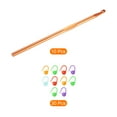 thumbnail image 3 of REGALWOVEN 10Pcs Crochet Hook 5.5mm Knitting Needles with 30Pcs Stitch Markers Orange, 3 of 6