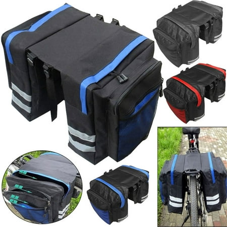 Outdoor Bike Waterproof Large Capacity Double Bicycle Pannier Rear Seat Bag , PVC Waterproof Bike Pouch Saddle Bag For Cycling