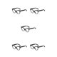 thumbnail image 3 of Qarigey Gafas de lectura Filtro Elasticidad Moda Colgante Lente anti-azul Mano de obra fina de moda Ligero Negro Type2 NO2, 3 of 6