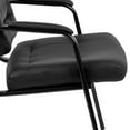 thumbnail image 3 of Flash Fundamentals Black LeatherSoft Executive Reception Chair with Black Metal Frame, BIFMA Certified, 3 of 9