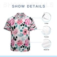 thumbnail image 7 of High Quality Hawaiian Shirts for Men Short Sleeve Aloha Beach Shirt Floral Summer Casual Button Down Shirts Blouses 95TJJE, 7 of 7