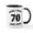 White/Black Inside, variant on CafePress - 70 Yr Old Gag Gift Mug - 11 oz Ceramic Mug - Novelty Coffee Tea Cup